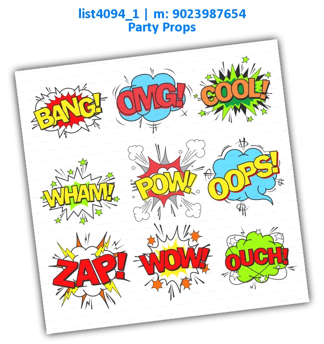Expression Speech Bubbles 2 | Printed list4094_1 Printed Props
