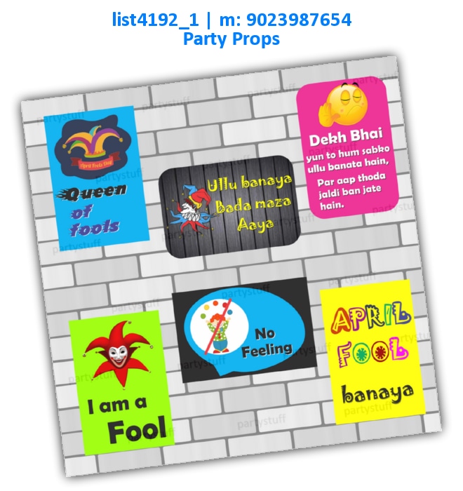 April Fool Party props | Printed list4192_1 Printed Props