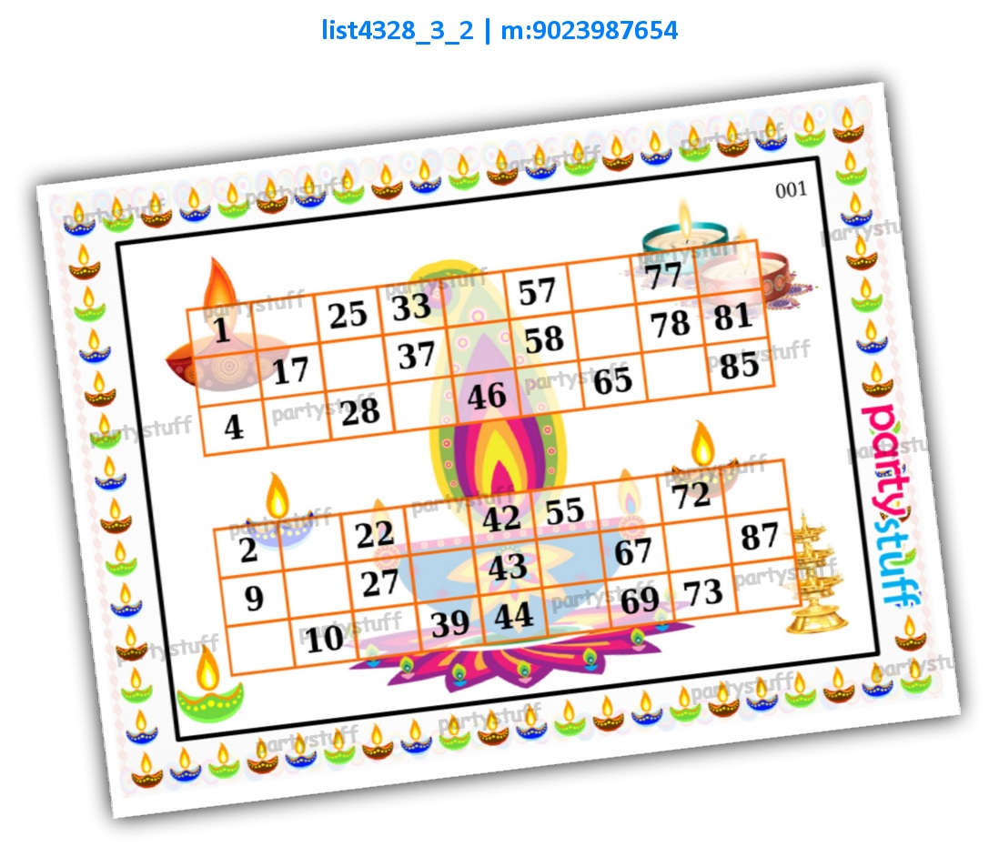 Diya duet classic grids | PDF list4328_3_2 PDF Tambola Housie