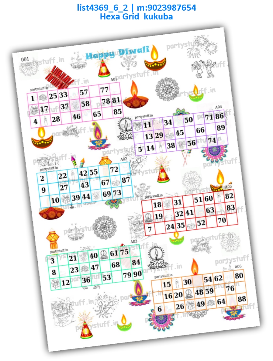 Diwali dividends Quadra Classic grid | PDF list4369_6_2 PDF Tambola Housie