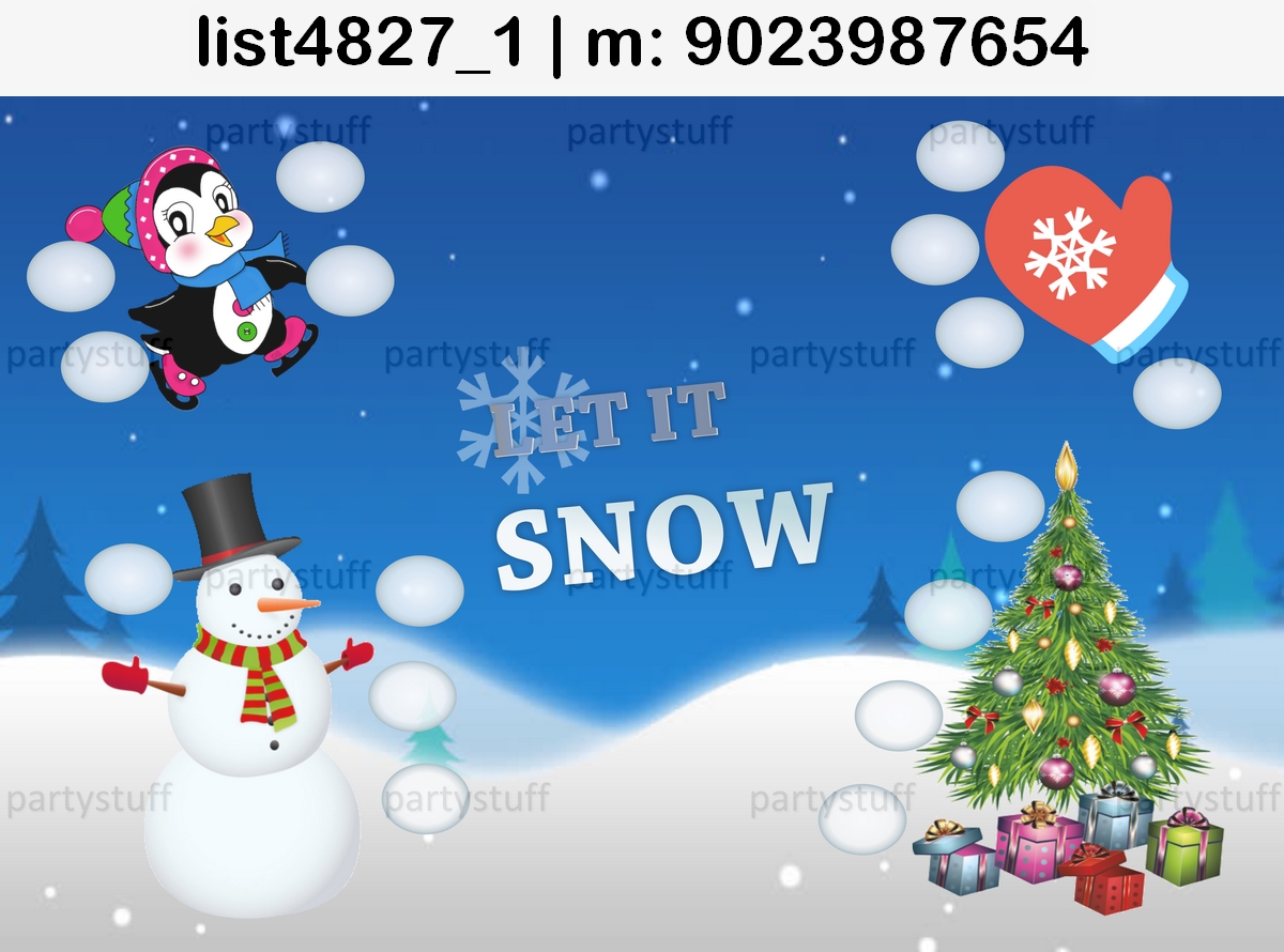 Let it Snow kukuba list4827_1 Printed Tambola Housie