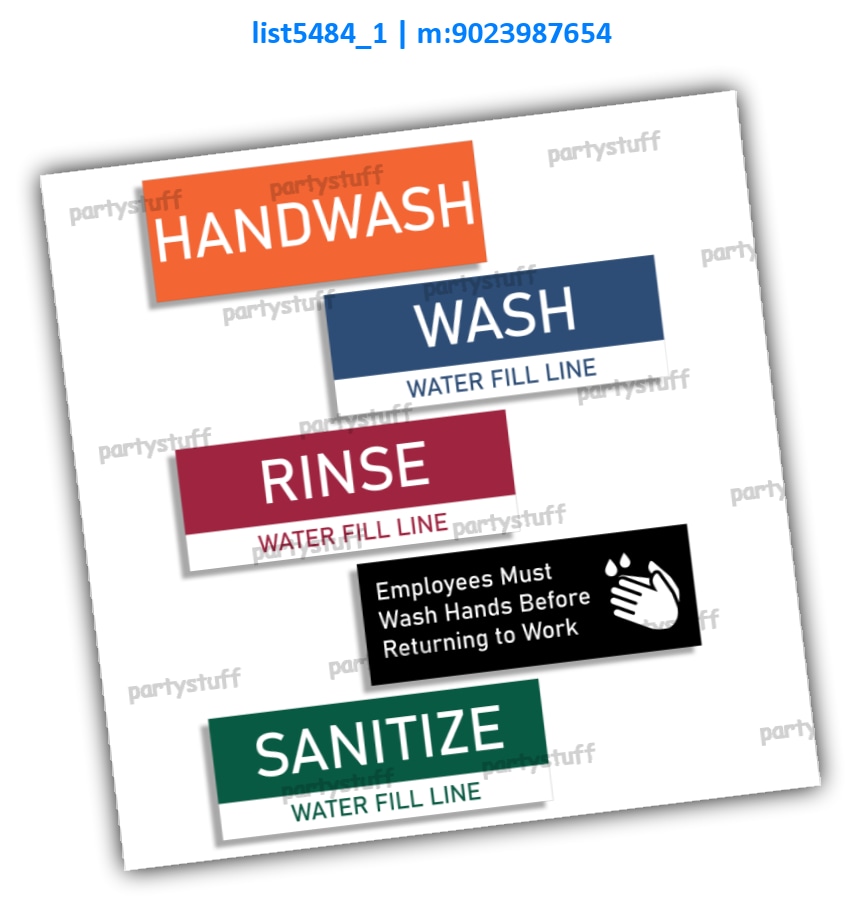 Cleanliness Tambola Housie list5484_1 Printed Cards