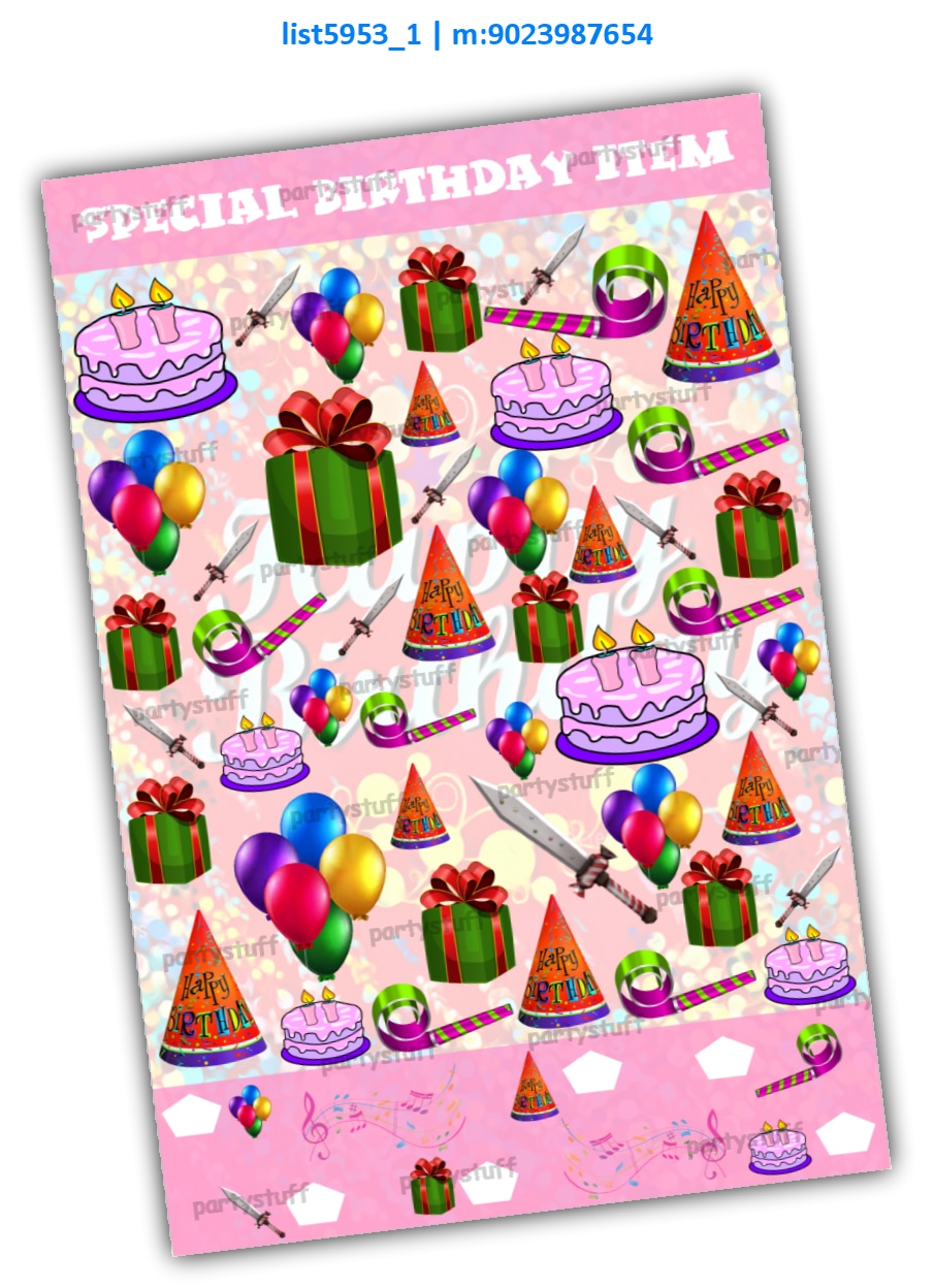 Birthday Tambola Housie 2 | Printed list5953_1 Printed Paper Games