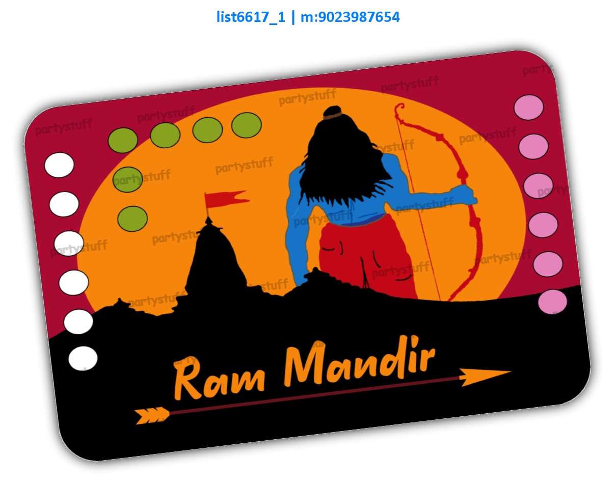 Ram Mandir | Printed list6617_1 Printed Tambola Housie