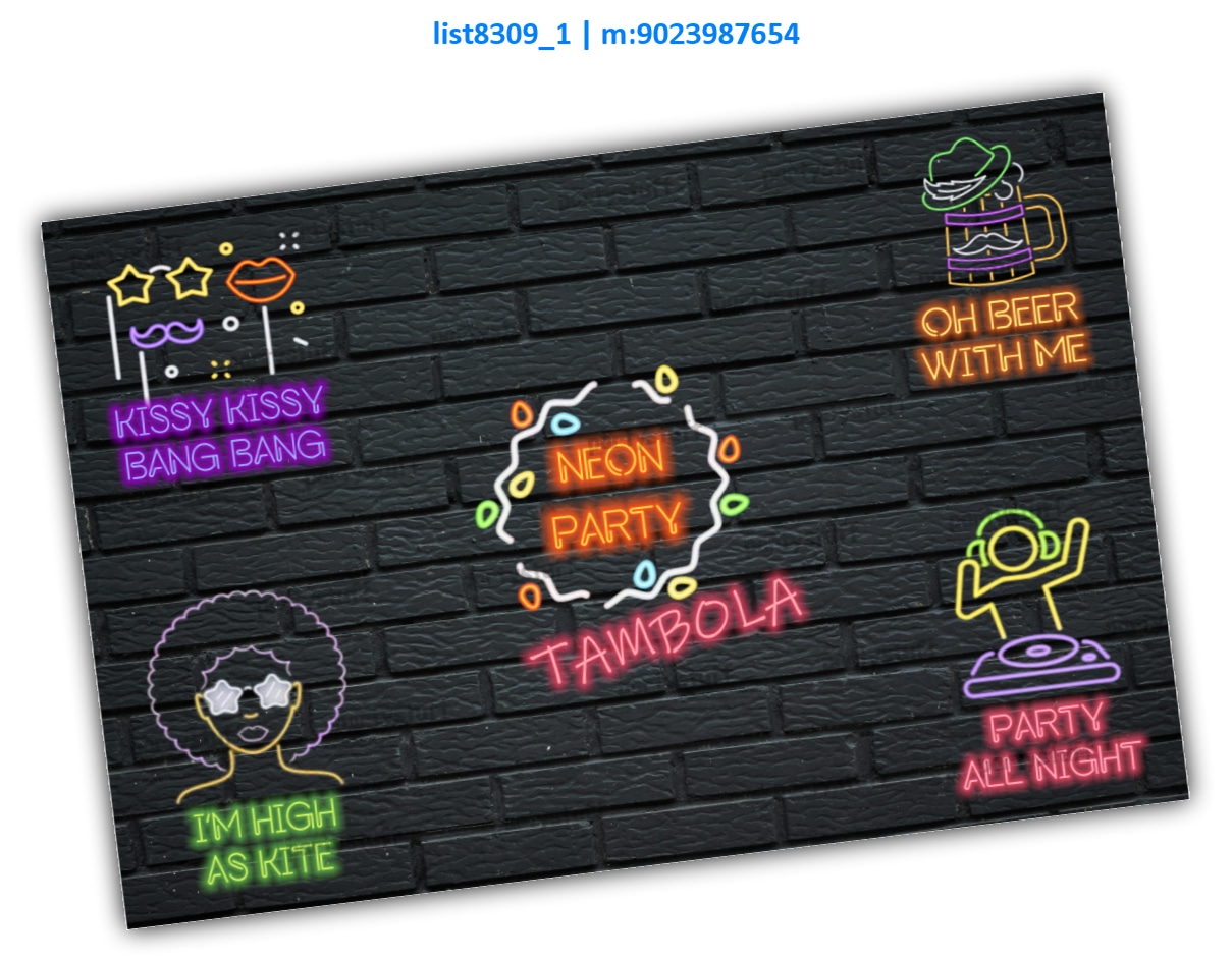 Tambola Housie | Printed list8309_1 Printed Tambola Housie