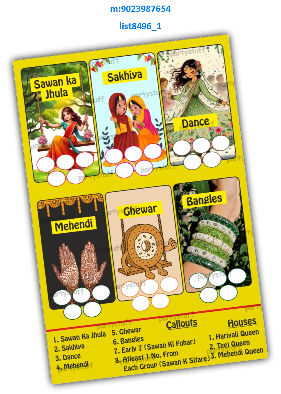 Tambola Housie | Printed list8496_1 Printed Tambola Housie