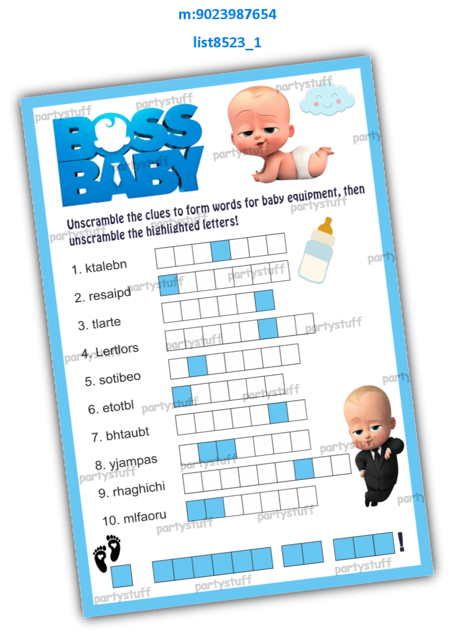 Paper Games | Printed list8523_1 Printed Paper Games