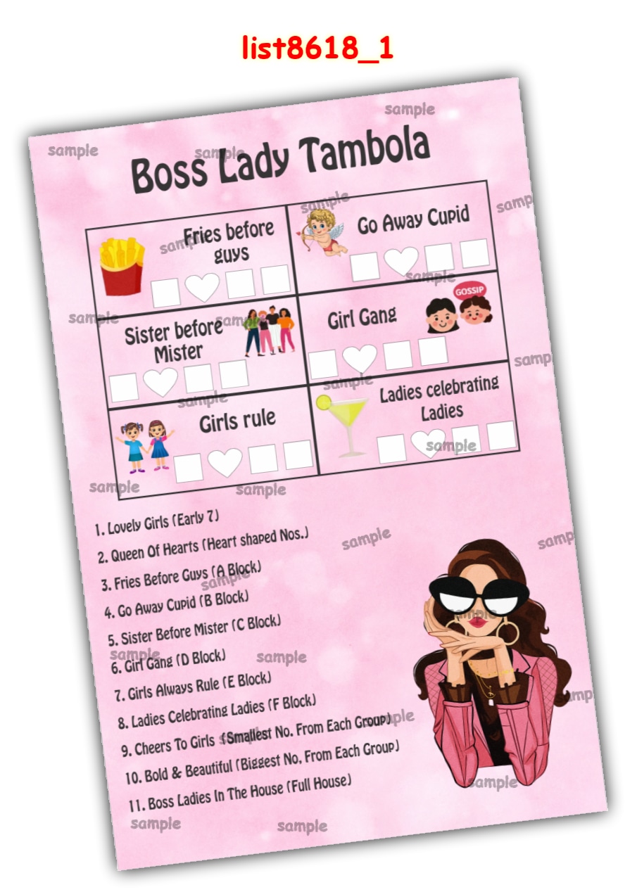 Tambola Housie | Printed list8618_1 Printed Tambola Housie