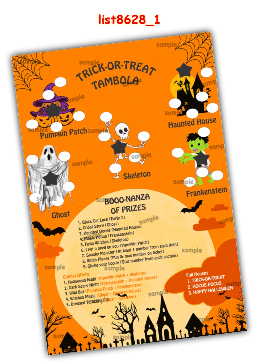 Tambola Housie | Printed list8628_1 Printed Tambola Housie