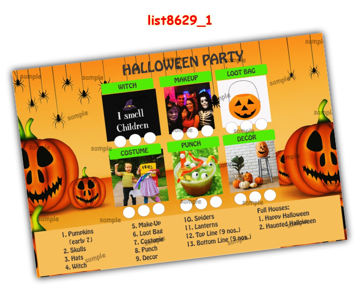 Tambola Housie | Printed list8629_1 Printed Tambola Housie