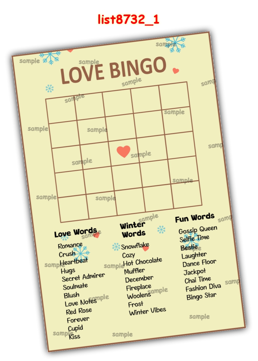 Tambola Housie | Printed list8732_1 Printed Tambola Housie