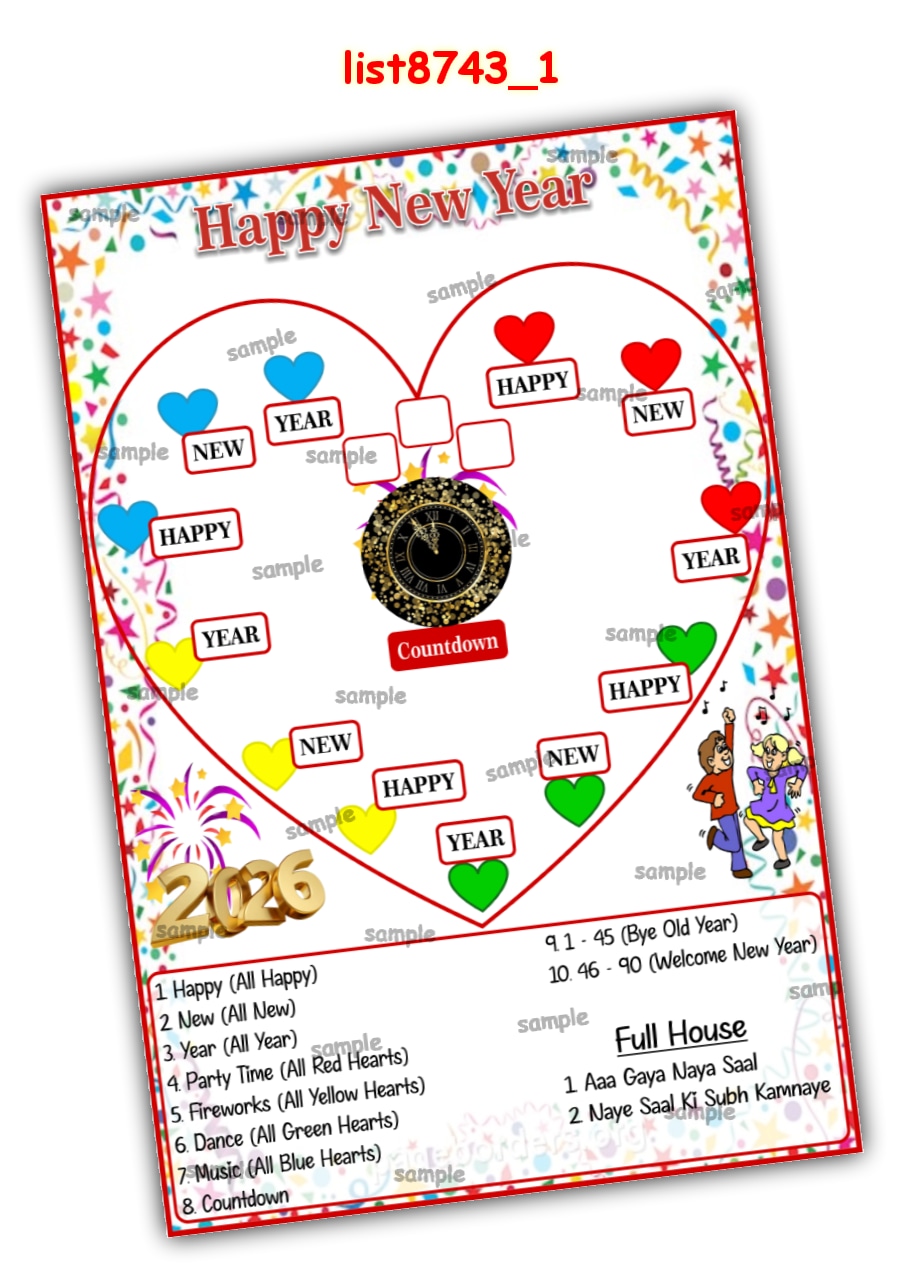 Tambola Housie | Printed list8743_1 Printed Tambola Housie