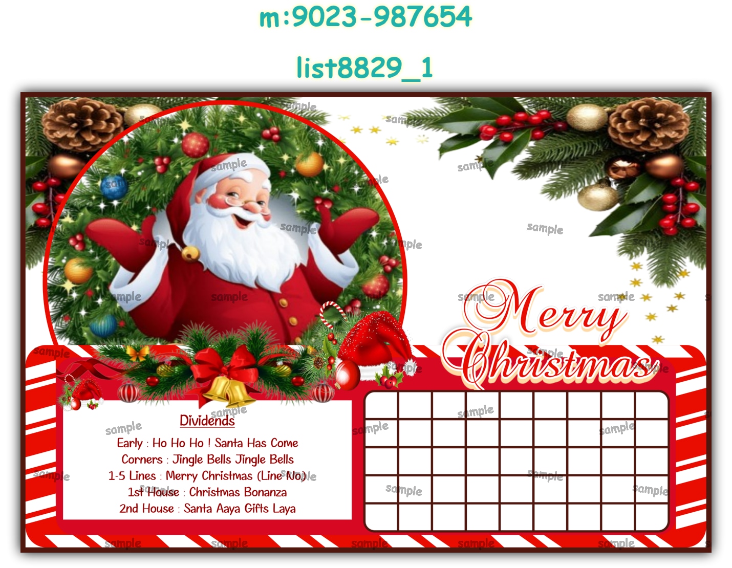 Tambola Housie | Printed list8829_1 Printed Tambola Housie