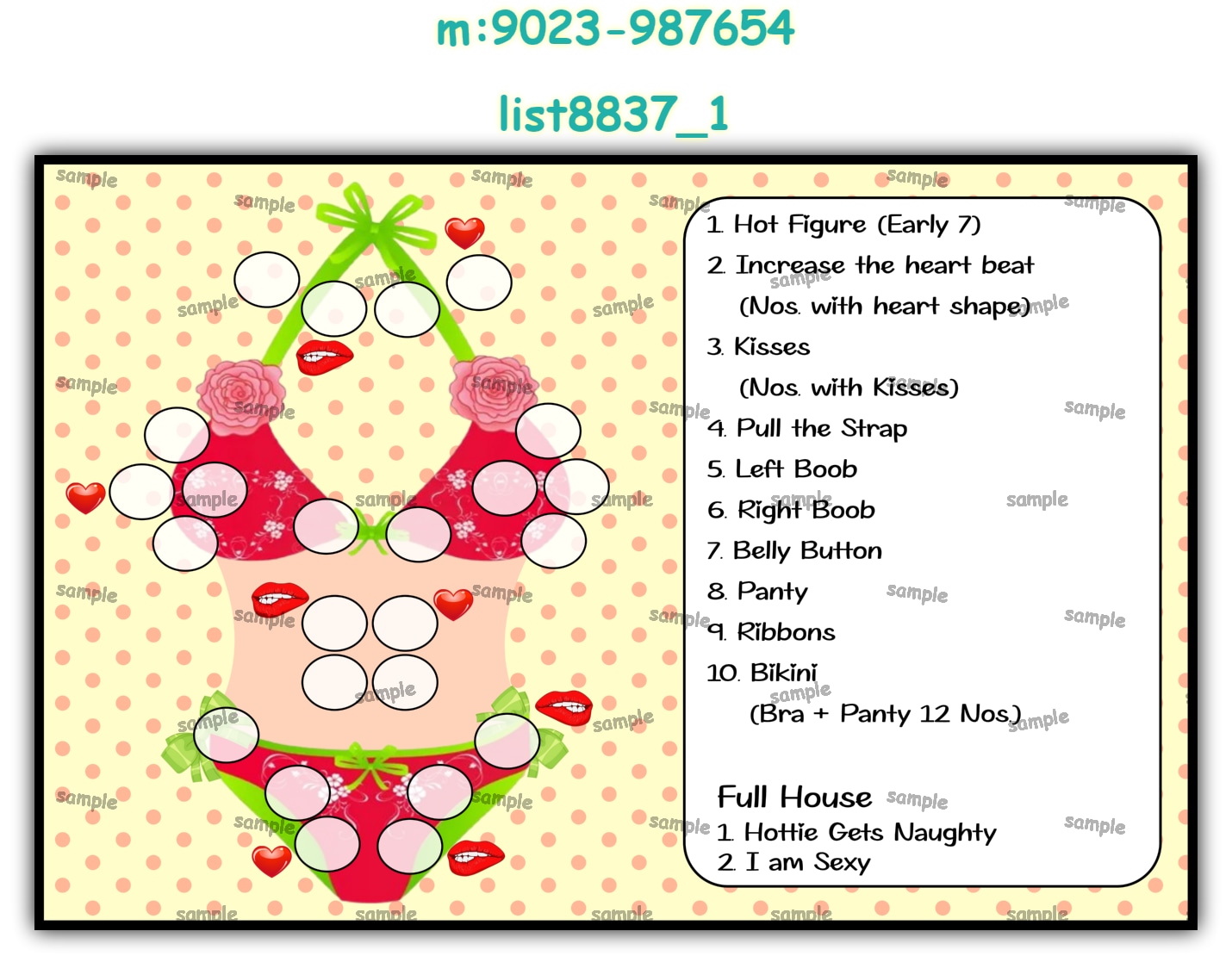 Tambola Housie | Printed list8837_1 Printed Tambola Housie