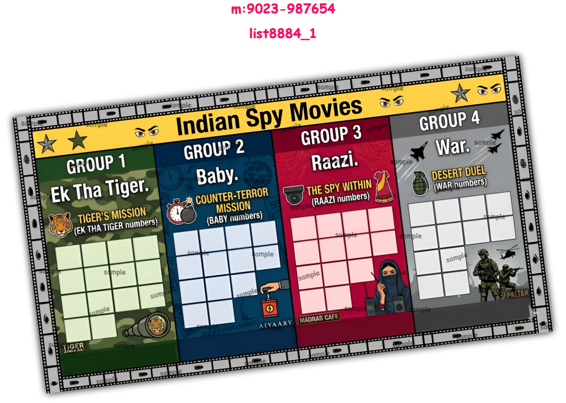 Tambola Housie | Printed list8884_1 Printed Tambola Housie