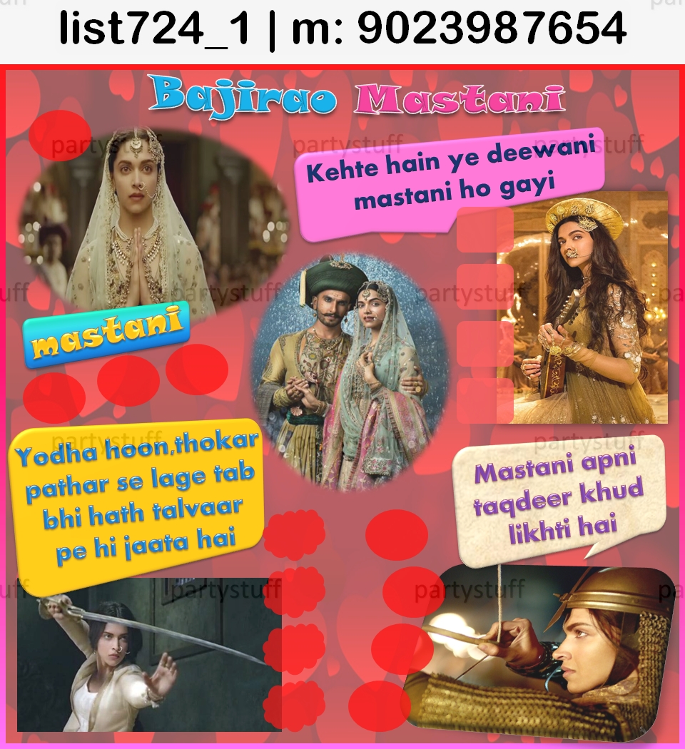 Bajirao Mastani theme Designs