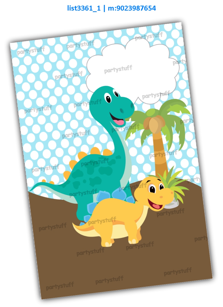 Dinosaur Bag Tag 3 | Printed list3361_1 Printed Cards