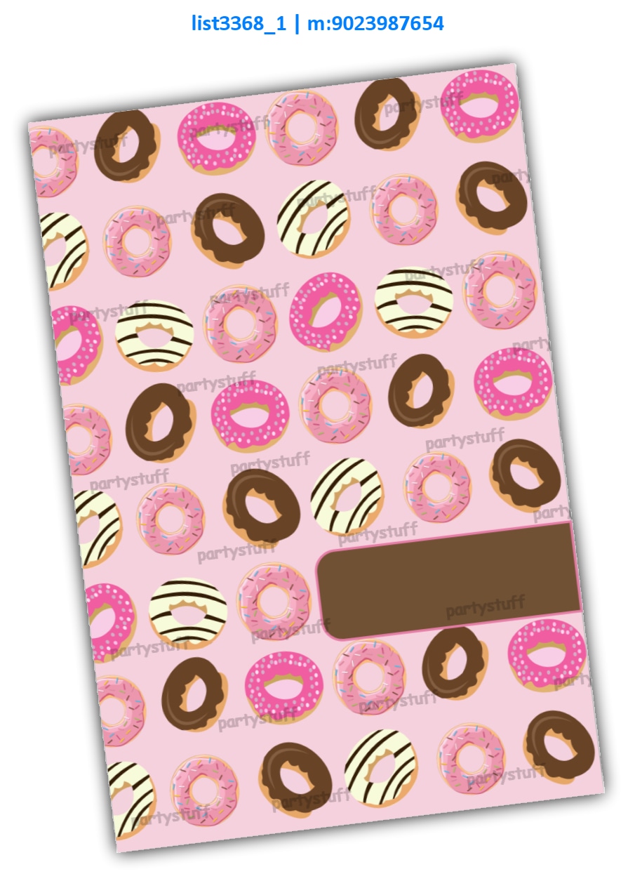 Donuts Bag Tag | Printed list3368_1 Printed Cards