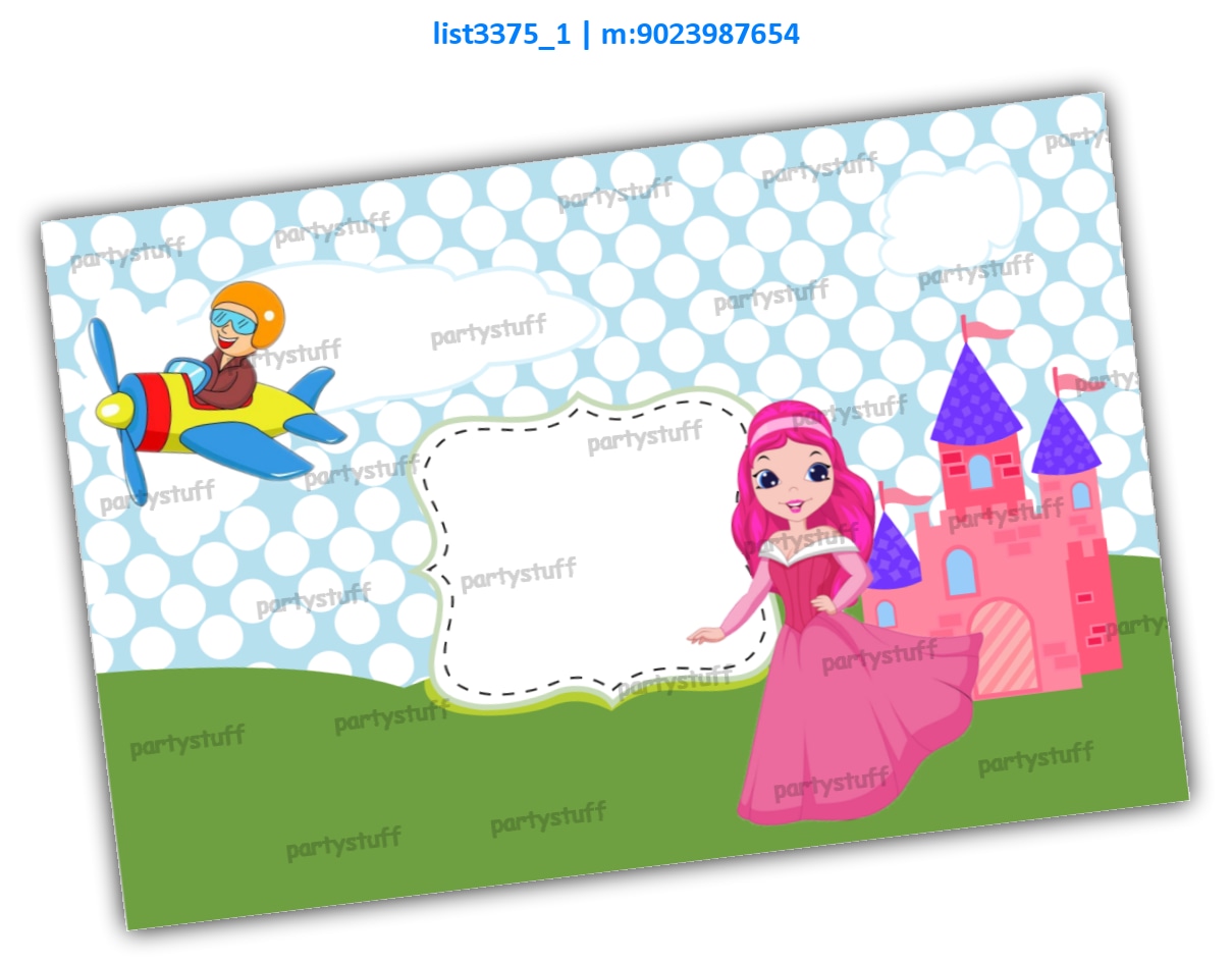 Princess Bag Tag 2 | Printed list3375_1 Printed Cards