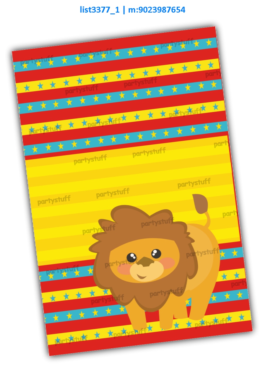 Lion Bag Tag | Printed list3377_1 Printed Labels