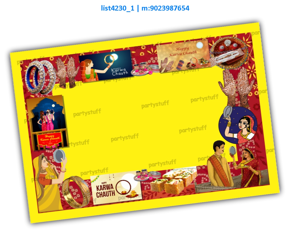 Karwachauth DIY paper frame | Printed list4230_1 Printed Props