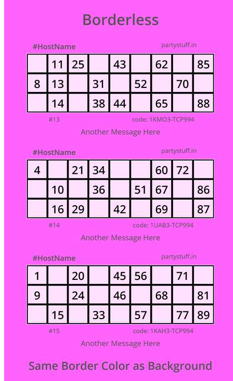 Tambola tickets download print